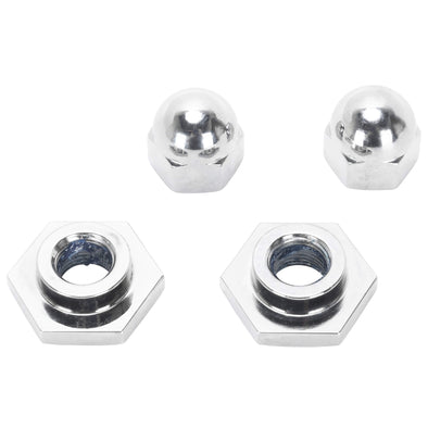 Spring Retainer & Acorn Nut Set - Chome - for Straton Springers & 1936-48 Harley-Davidson Big Twin Springers 1936-52 45's