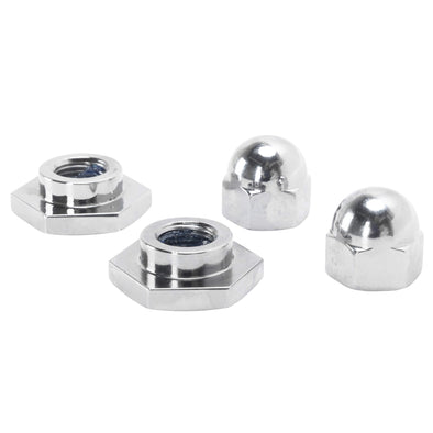 Spring Retainer & Acorn Nut Set - Chome - for Straton Springers & 1936-48 Harley-Davidson Big Twin Springers 1936-52 45's