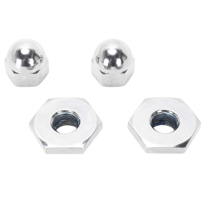 Spring Retainer & Acorn Nut Set - Chome - for Straton Springers & 1936-48 Harley-Davidson Big Twin Springers 1936-52 45's