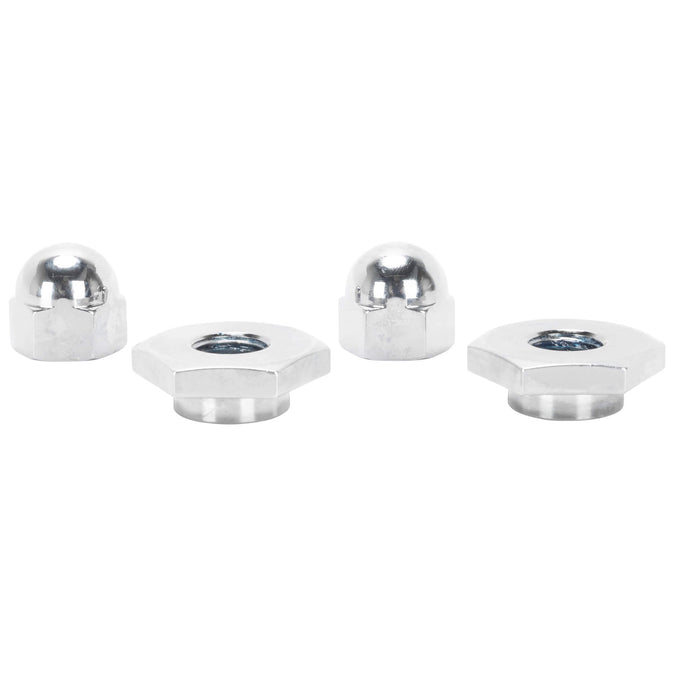 Spring Retainer & Acorn Nut Set - Chome - for Straton Springers & 1936-48 Harley-Davidson Big Twin Springers 1936-52 45's