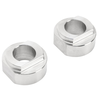 Rear Axle Collar Set - 3/4" Axle to 7/8" Slots - Stainless Steel - For OEM Rigid Harley & Aftermarket Frames