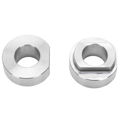 Rear Axle Collar Set - 3/4" Axle to 7/8" Slots - Stainless Steel - For OEM Rigid Harley & Aftermarket Frames