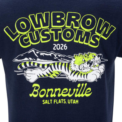 Bonneville Salt Flats 2026 Racing Support Pocket T-Shirt - Navy
