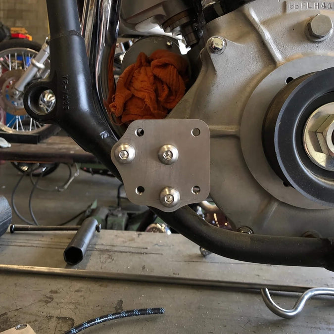 Kickstand Mounting Bracket for Harley-Davidson Big Twin Frames - Mild Steel