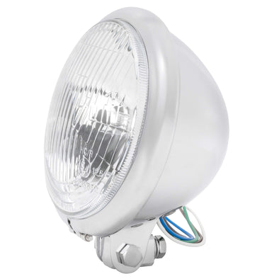 5-3/4 inch diameter Chrome Bottom Mount Halogen Headlight