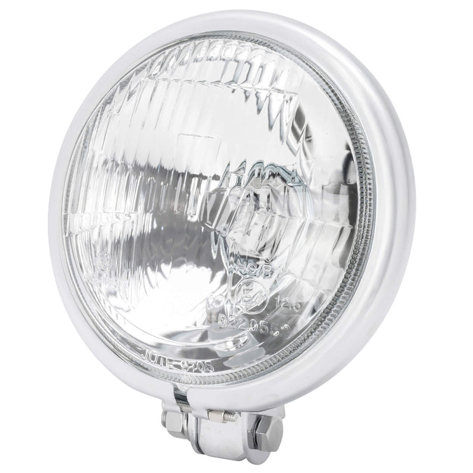 5-3/4 inch diameter Chrome Bottom Mount Halogen Headlight