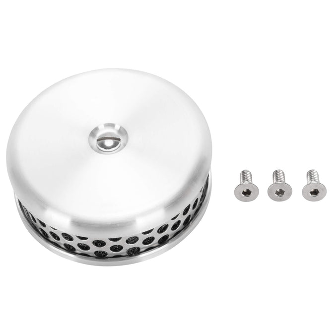Flatty 4" Air Cleaner CV Carburetor - Brushed Aluminum