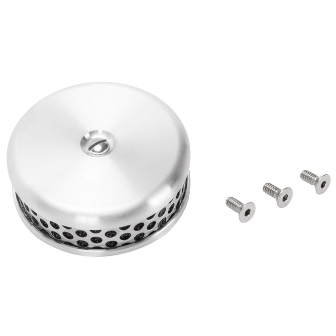 Flatty 4" Air Cleaner CV Carburetor - Brushed Aluminum