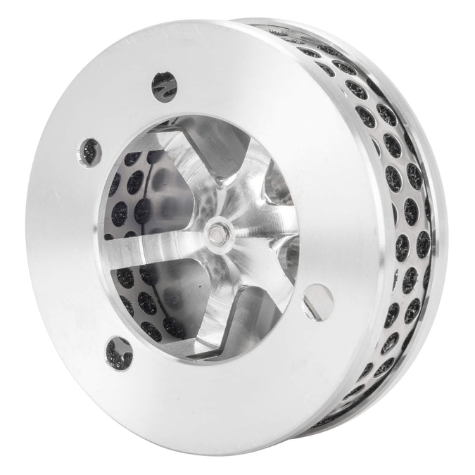 Flatty 4" Air Cleaner CV Carburetor - Brushed Aluminum