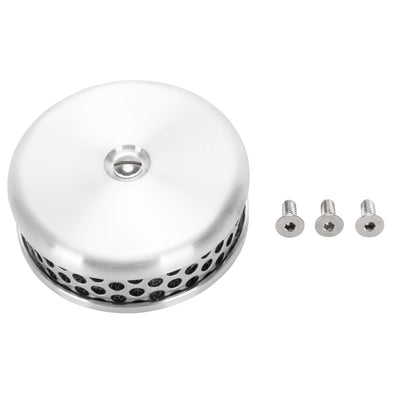 Flatty 4" Air Cleaner S&S Super E/G Carburetor - Brushed Aluminum