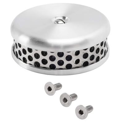 Flatty 4" Air Cleaner S&S Super E/G Carburetor - Brushed Aluminum