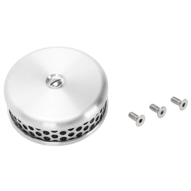 Flatty 4" Air Cleaner S&S Super E/G Carburetor - Brushed Aluminum