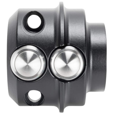 Micro Switch Housing - Brake Side - Double - Black - 1982-1995 Harley-Davidson