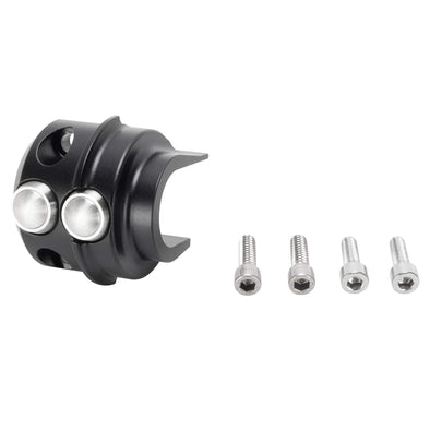 Micro Switch Housing - Brake Side - Double - Black - 1982-1995 Harley-Davidson