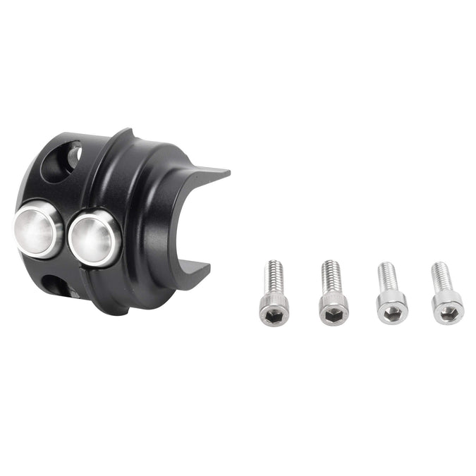 Micro Switch Housing - Brake Side - Double - Black - 1982-1995 Harley-Davidson
