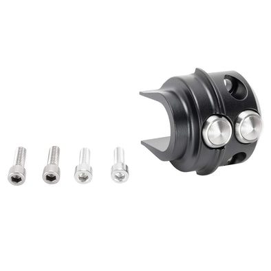 Micro Switch Housing - Clutch Side - Double - Black - 1982-1995 Harley-Davidson