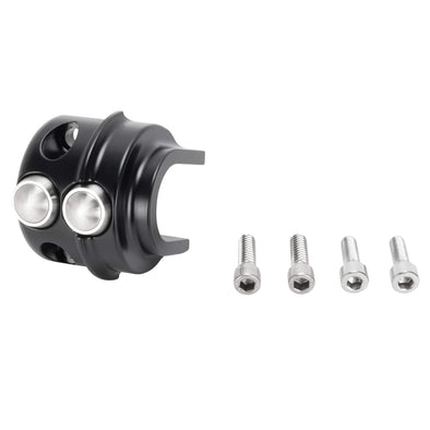 Micro Switch Housing - Brake Side - Double - Black - 1996-2013 Harley-Davidson