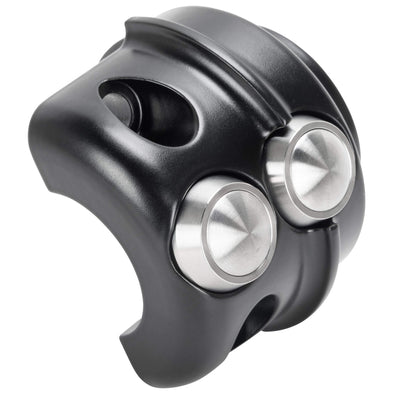 Micro Switch Housing - Brake Side - Double - Black - 1996-2013 Harley-Davidson
