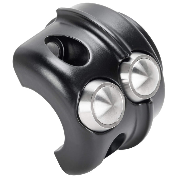 Micro Switch Housing - Brake Side - Double - Black - 1996-2013 Harley-Davidson