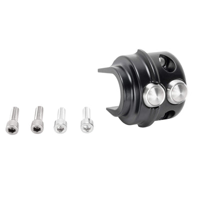 Micro Switch Housing - Clutch Side - Double - Black - 1996-2013 Harley-Davidson