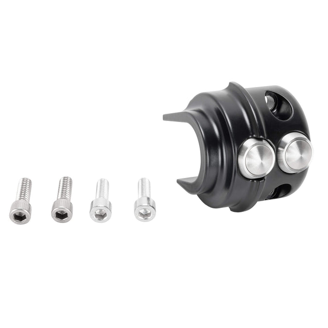 Micro Switch Housing - Clutch Side - Double - Black - 1996-2013 Harley-Davidson