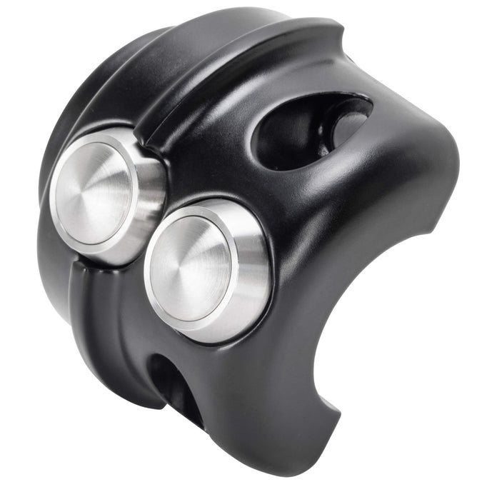 Micro Switch Housing - Clutch Side - Double - Black - 1996-2013 Harley-Davidson