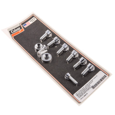 #2049-18 Jiffy Stand/Shift Lever/Footrest Hardware 2000-Up Harley-Davidson Softail - Chrome Plated