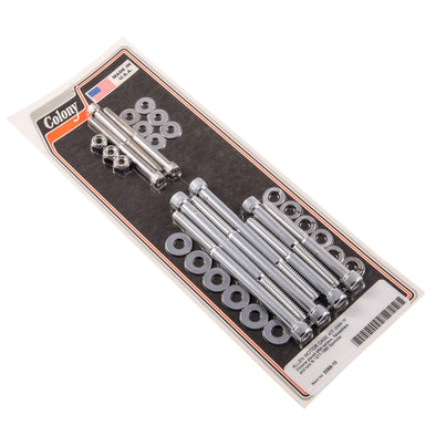 #2068-10 Allen Screw Motor Case Kit - 1977-1990 Harley-Davidson Sportster - Chrome Plated
