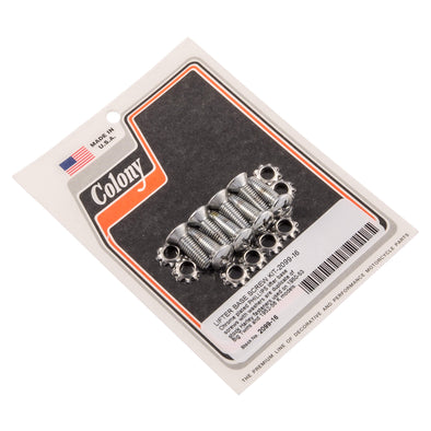 #2099-16 Lifter Base Phillips Screw Kit 1950-1953 Harley-Davidson Big Twin 1952-1956 K Models - Chrome Plated