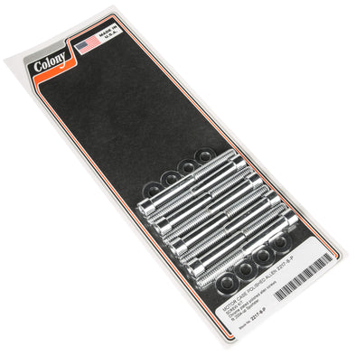 #2217-8-P Motor Case Smooth Allen Screw Kit 2004-Up Harley-Davidson Sportster - Chrome Plated