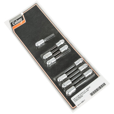#2223-11 Cam Cover Acorn Screw Kit 2004-Up Harley-Davidson Sportster - CAD Plated