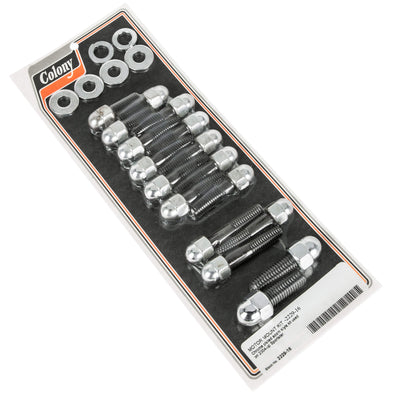 #2229-16 Motor Mount Kit Acorn 2004-Up Harley-Davidson Sportster - Chrome Plated