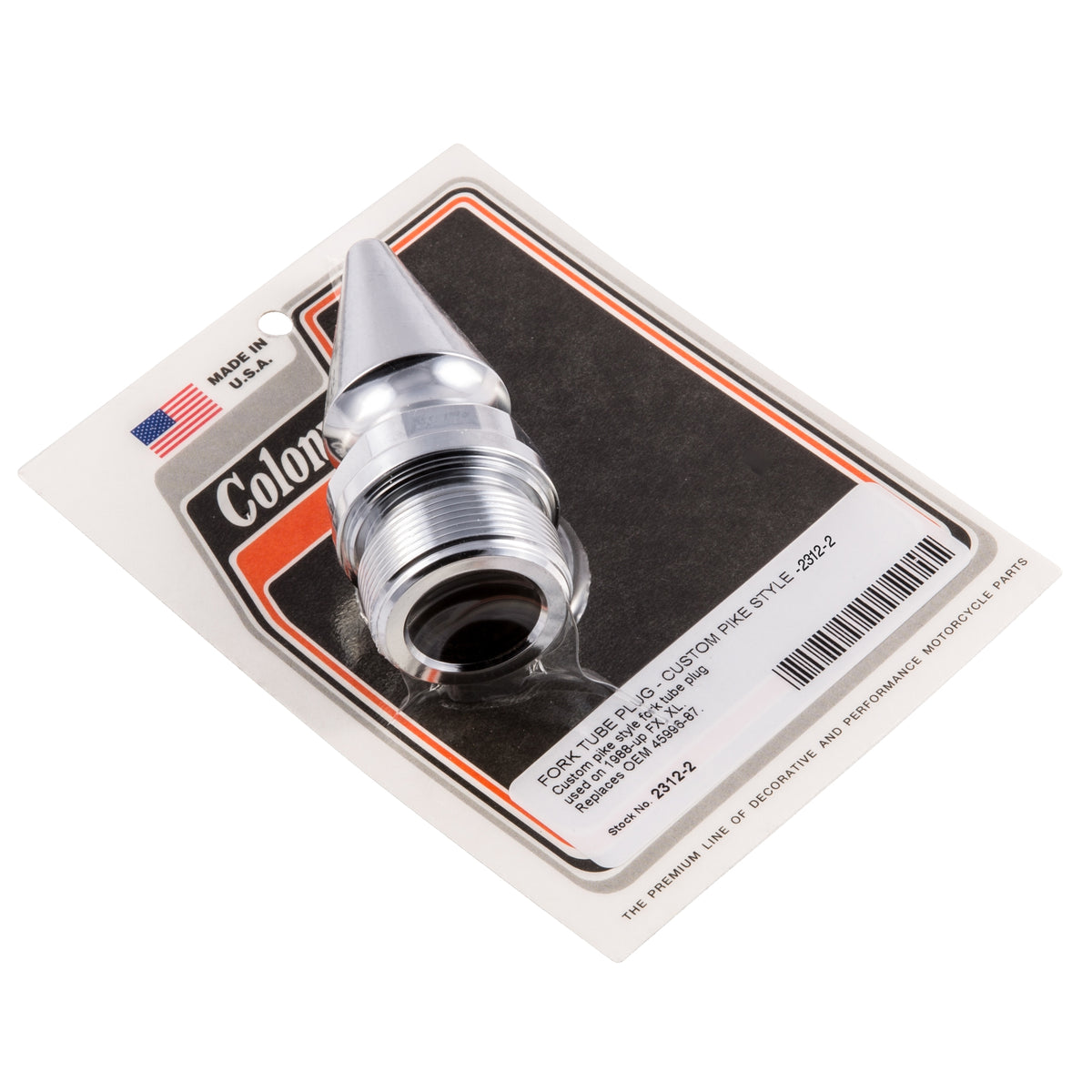Colony Machine #2312-2 Pike 39mm Fork Tube Caps 1988-Up Harley-Davidson ...