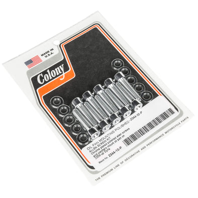 #2344-10 Oil Pan Mounting Allen Screw Kit 2006-Up Harley-Davidson Dyna - Chrome Plated