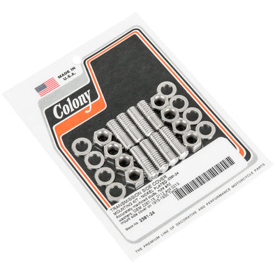 #2381-24 Transmission Side Cover Hardware Kit 1915-1930 Harley-Davidson Twins - Nickel Plated