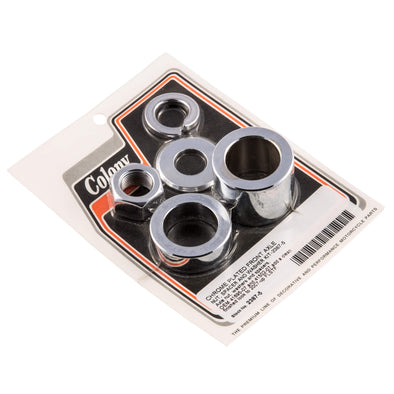 #2387-5 Front Axle Nut Spacer Washer Kit 2007-Up Harley-Davidson FLSTF - Chrome Plated