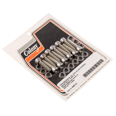 #2400-12 Transmission Oil Pan Allen Screw Mounting Kit 2007-UpHarley-Davidson FLT - Chrome Plated