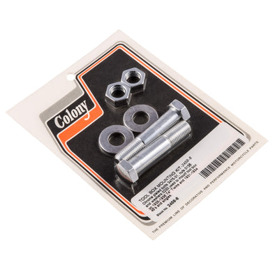#2458-8 Tool Box Mounting Kit 1935-1936 Harley-Davidson 74" Twins 1931-1934 45s & Singles - Chrome Plated