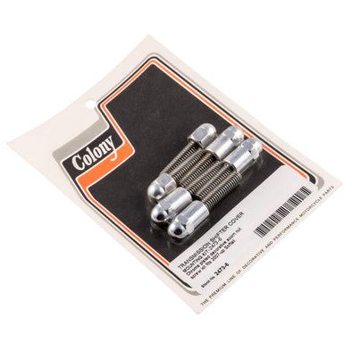 #2473-6 Transmission Side Cover Acorn Screw Kit 2007-Up Harley-Davidson Softail - Chrome Plated
