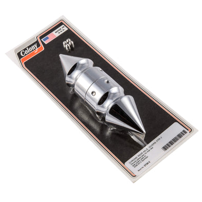 #2726-2 Pike Nut Spike Rear Axle Covers 2008-2012 Harley-Davidson Sportster - Chrome Plated