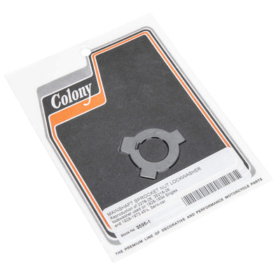 #3595-1 Mainshaft Sprocket Nut Lockwasher 1926-1934 Harley-Davidson Singles 1929-1973 45's & Servi-car - Parkerized