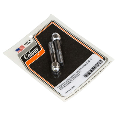 #7115-2 Acorn Head Countershaft Sprocket Cover Screw Set - 1957-1969 Harley-Davidson Sportster 1952-56 K Model - Chrome Plated