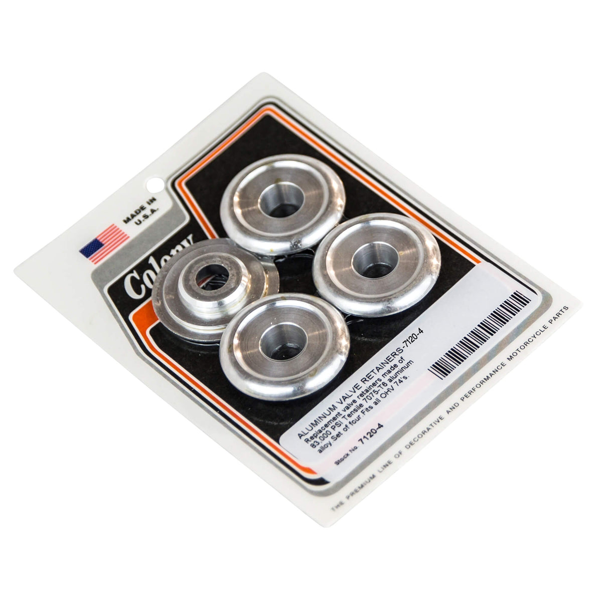 Colony Machine #7120-4 Aluminum Valve Retainers - All Harley-Davidson ...