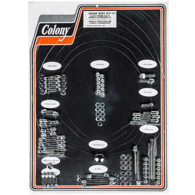 #7917 Complete Show Bike Kit Acorn Hardware Harley-Davidson Evo 4 Speed - Chrome Plated