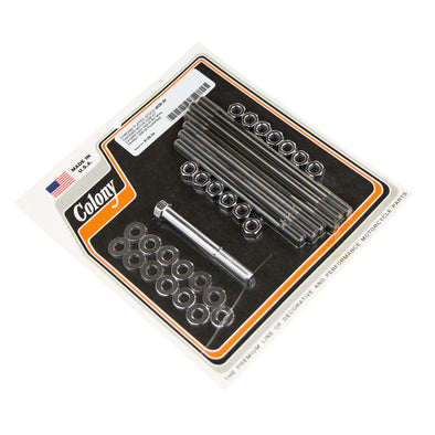 #8128-34 Motor Case Kit Stock 1936-1939 Harley-Davidson Knucklehead - Chrome Plated