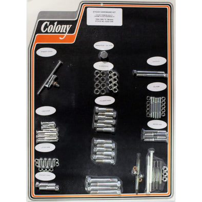 #8325 CHR Complete Stock Hardware Kit - 1954-1956 Harley-Davidson K Model - Chrome Plated