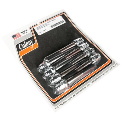 #8465-16 Heat Treated Chrome Cap Style Head Bolt Kit Harley Sportster 73-85 1000cc