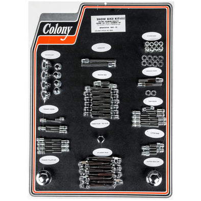#8502 Complete Show Bike Kit Cap Style Hardware Harley-Davidson 1971-1973 Sportster - Chrome Plated