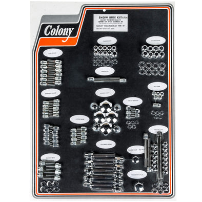 #8506 Complete Show Bike Kit Cap Style Hardware Harley-Davidson 1940-1947 Knucklehead - Chrome Plated