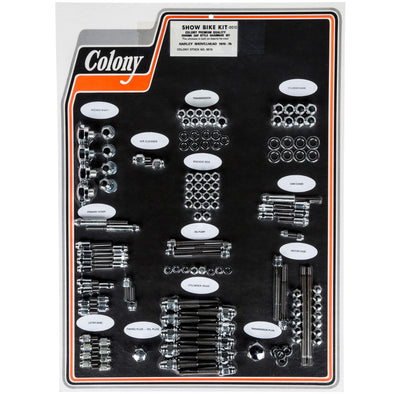 #8510 Complete Show Bike Kit Cap Style Hardware Harley-Davidson 1970-1975 Shovelhead - Chrome Plated